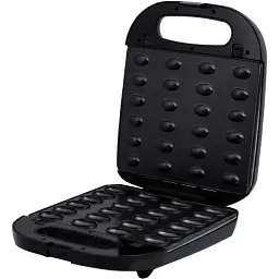 Мультимейкер Liberton LSM-5107, Black/Silver, 1400W, 4в1 гриль, трикутні сендвічі 4шт, бельгійські вафлі 2шт, горішки 12шт, антипригарне покриття, індикатор живлення та готовності, автоматичний контроль температури - мініатюра 5