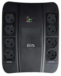 Джерело безперебійного живлення PowerCom SPD-850U Schuko Black, 850 ВА, 510 Вт, лінійно-інтерактивний, AVR, 4+4 розетки (Schuko)