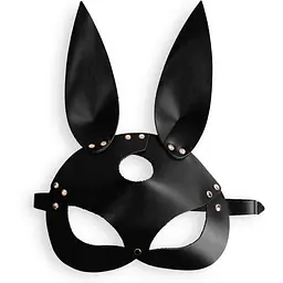 Шкіряна маска зайчика Art of Sex - Bunny mask, колір Чорний - мініатюра 3