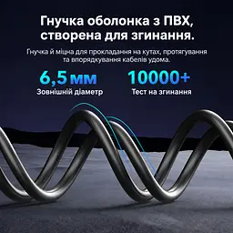 Мережевий кабель Ethernet Vention 3 м патч-корд RJ45 8P8C Cat7 до 10 Гбіт/с з подвійним екрануванням з гнучкою оболонкою 600 МГц чорний (ICHBI) - мініатюра 8