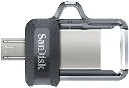 USB Flash SanDisk Ultra Dual OTG USB 3.0 130 Mb/s16 GB Black - мініатюра 3