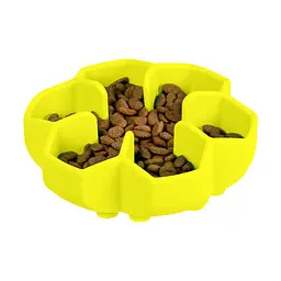 Миска для повільного харчування Waudog Silicone 750 мл жовтий - мініатюра 6