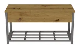 Банкетка з ящиком Ferrum-decor Дрейк 1 550x1000x400 метал Сірий ДСП Дуб Артізан 16 мм (FRD-103064) - мініатюра 4