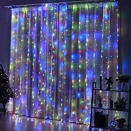 Гірлянда-штора 3 x 2.8 м 300 LED мультиколір USB з пультом