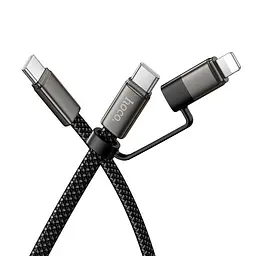 Кабель HOCO Surplus 2-in-1 charging data cable C to C/Lightning X125 1m, 60/30W