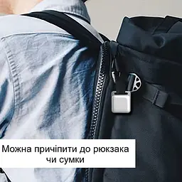 Міні GPS трекер - bluetooth маячок у вигляді брелока з автономною роботою до 1 року FindmyTag, чорний (101155) - мініатюра 2