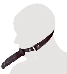 Кляп-фалоімітатор Fetish Collection Heavy Duty Dildo Gag чорний - мініатюра 5