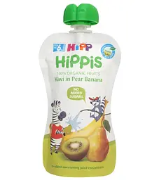 Органічне фруктове пюре HiPP HiPPiS Pouch Груша, банан і ківі, 100 гр - мініатюра 2