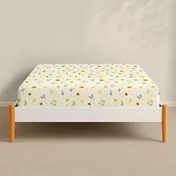 Простирадло Cosas на резинці фланель 100х200 honey bloom, жовтий (Flannel_HoneyBloom_100x200x20) - мініатюра 2