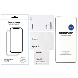 Скло захисне BeCover Xiaomi Redmi Note 14S 10D Black (713421) - миниатюра 3