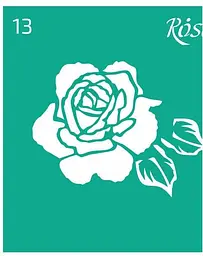 Трафарет багаторазовий самоклеючий №13 9×10см Квіти Rosa Talent