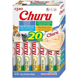 Ласощі для котів Inaba Churu Різновиди тунця 4 шт. x 14 г