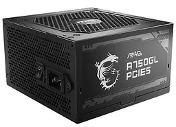 Блок живлення MSI MAG 750W PCIE5 (A750GL) 80+ Gold (MAG A750GL PCIE5) Black