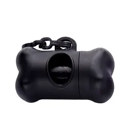 Диспенсер для пакетів Bone Shape Dog Poop Bag Dispenser чорний 8 х 4.5 х 4 см - мініатюра 1