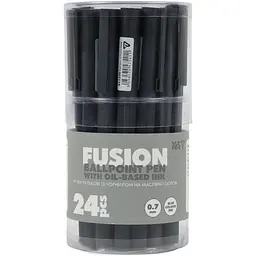 Ручка кулькова Yes Fusion.Shadow 0.7 мм синя 24 шт. (412299) - мініатюра 3