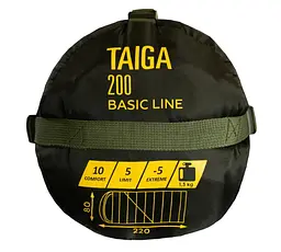 Спальний мішок Tramp Taiga 200 Оливковий (Правосторонній) - мініатюра 6