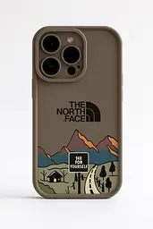 Чохол для iPhone 14 матовий The North Face, захисний, коричневий