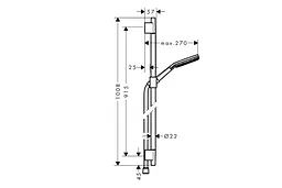 Душовий гарнітур Hansgrohe Raindance Alive Select S EcoSmart зі стійкою Unica S Puro 90 matt black 24603670 - мініатюра 5