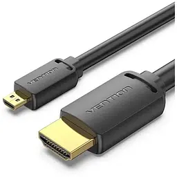 Кабель мультимедійний HDMI M to HDMI micro M 1.0m 4K black Vention (AGIBF)