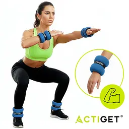Обважнювачі-манжети для ніг та рук Actiget 2 x 2 кг ACT0130 Blue/Black - мініатюра 5