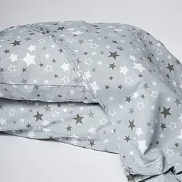 Постільний набір Moon&Star (простирадло 150х220 см + 2 наволочки 50х70 см) Бязь Gold Люкс Silver Stars - мініатюра 3