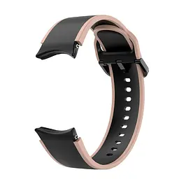 Браслет Double Line для Samsung Galaxy Watch 6 Classic 43mm 6 Classic 47mm - чорно-бежевий ширина кріплення 20мм силікон Watchbands (W11-9WB45194224) - мініатюра 3