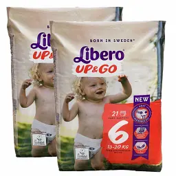 Підгузники - трусики Libero UP & GO 6 (13-20 кг), 42 шт