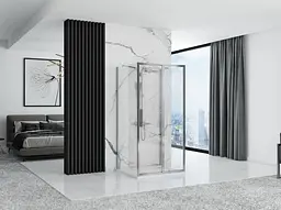Душова кабіна Rea Rapid Slide 130x90 chrome пристінна REA-KPL-09110, Хром, Універсальна, прозорий, хром - мініатюра 5