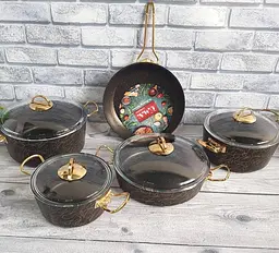 Набір посуду O.M.S. Collection 3037 Gold 9 предметів - мініатюра 5