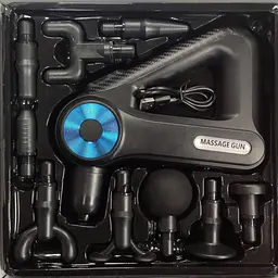 Перкусійний масажер тригерних точок, масажний ударний пістолет Massage Gun 8891 - мініатюра 2