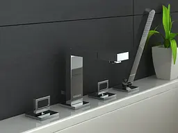 Змішувач на борт ванни Kohlman Nexen chrome QB240U Хром - мініатюра 2