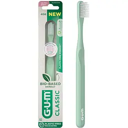 Зубна щітка GUM Classic Bio-Based Handle компактна ультра м'яка бірюзова