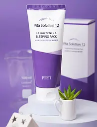 Освітлююча нічна маска Vita Solution 12 Brightening Sleeping Pack Jigott 180 мл - мініатюра 3