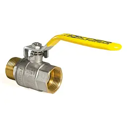 Кран кульовий Koer KR.215.G - 1" FM ГШВ Yellow, ручка "важіль" жовта KR0124 - мініатюра 2
