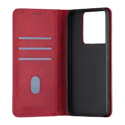 Чохол-книжка Premium Xiaomi Redmi Note 13 Pro 5G/Poco X6 5G Dark Red - мініатюра 2