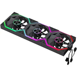 Комплект вентиляторів GameMax FN12A-N2 WL-R AURA Revers 3*120мм PWM - мініатюра 2