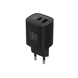 Зарядний пристрій мережевий MAKE 30W GaN3 Type-C PD3.0 + USB QC3.0 Black - мініатюра 7
