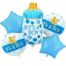 Набір фольгованих кульок "It's a boy" 5 шт святкові декорації