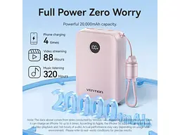 Зовнішній акумулятор (Power Bank) Vention 20000mAh 22.5W Black (FKBB0-C) - мініатюра 6