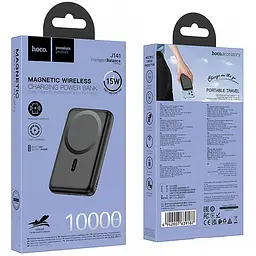 Портативний ЗП Power Bank Hoco J141 Grace PD20W з БЗП 10000 mAh Black - мініатюра 3