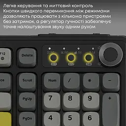 Клавіатура бездротова Ajazz AF98 PLUS Black (AF98-PLUS-BGY) - мініатюра 7