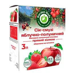 Сік-смузі Garden Gadz яблучно-полуничний з м'якоттю 3 л