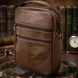 Месенджер чоловічий 20392 Vintage коричневий - мініатюра 4