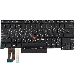 Клавіатура для ноутбука LENOVO (ThinkPad: T490s, T495s) rus, black, без фрейму - мініатюра 2