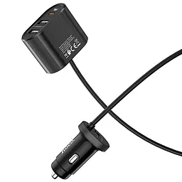 Адаптер автомобільний Hoco Companheiro Front and Rear Seat Z35 азу 3USB + 1Type-C - мініатюра 3