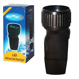 Ручний акумуляторний LED-ліхтар "Космос" у чорному кольорі - мініатюра 2