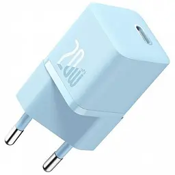МЗП Baseus GaN5 Fast Charger (mini) PD20W (1USB-C) (CCGN05010) Blue - мініатюра 4