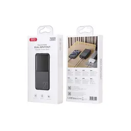Зовнішній акумулятор XO PR252 Lighted Mobile Power Bank 20000 mAh чорний - мініатюра 3