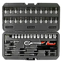 Набір інструментів Yato 1/4" в кейсі, 46 шт