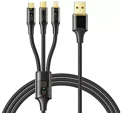Кабель McDodo Amber Series 3 in 1 6A Super Fast Charging Cable 1.2m CA-3330 Black
